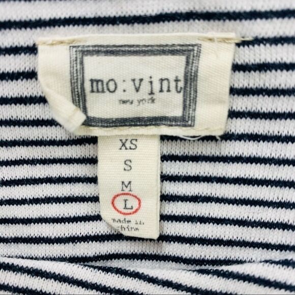 Mo:vint size Large Black & White Striped Shirt Dress - Picture 5 of 11
